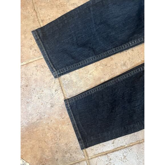 Lands End 30 Stretch Canvas Dark Blue Lightweight Super Skinny Denim Ankle Jeans - Picture 2 of 13